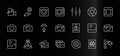 Set of Cameras and photo, vector line icons. Contains symbols of portraits and family photos and much more. Editable