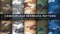 Set camouflage military seamless pattern Royalty Free Stock Photo