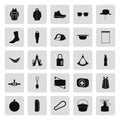 Set of camping equipment symbols and icons Royalty Free Stock Photo