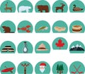 Set of canada icons Royalty Free Stock Photo