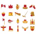Set of canada icons Royalty Free Stock Photo