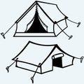 Set of canvas tents