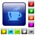 Color cappuccino square buttons Royalty Free Stock Photo