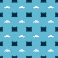 Set Car battery and Car on seamless pattern. Vector Royalty Free Stock Photo