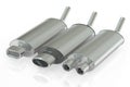 Set of Car Exhaust Pipes, 3D rendering