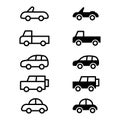 Set of Car icon flat vector illustration Royalty Free Stock Photo