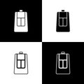 Set Car key with remote icon isolated on black and white background. Car key and alarm system. Vector Royalty Free Stock Photo