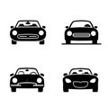 Set of car silhouette vector Royalty Free Stock Photo