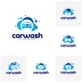 Set of Car Wash Logo Template Designs