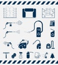 Set of car washing icons