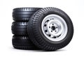 Set of car wheels tyres