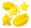 Set of carambola photos