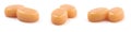 Set of caramel candies on a white background Royalty Free Stock Photo