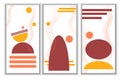 Set of card templates with abstract geometric shapes.Vector illustration. Royalty Free Stock Photo