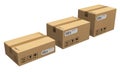 Set of cardboard boxes Royalty Free Stock Photo
