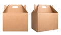 Set of cardboard boxes isolated on white background Royalty Free Stock Photo