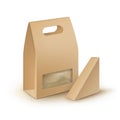 Set of Cardboard Take Away Lunch Box For Sandwich Royalty Free Stock Photo