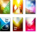 Set of cards with abstract colorfull backgrounds