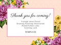 Set of cards decorated with rose pink and yellow bouquet drawing greeting card, invitation, wedding, invite, template, border, Royalty Free Stock Photo