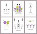 A set of cards for wine tasting