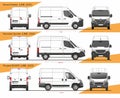 Set of Cargo Delivery Vans L1H2 2020 Royalty Free Stock Photo