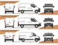 Set of Cargo Delivery Vans L1H1 2020 Royalty Free Stock Photo