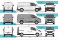 Set of Cargo Vans L1H1 Royalty Free Stock Photo