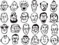 Set of caricature faces