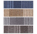 Set of carpet,rug blue,navy blue,grey,brown,beige,black,deep colors sample texture backdrop.Rug strip line pattern luxury design,