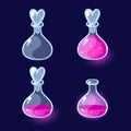 Set of Cartoon Bottles potion.