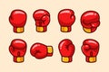 Set of Cartoon Boxing Gloves Royalty Free Stock Photo