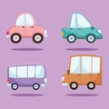 set cartoon cars Royalty Free Stock Photo