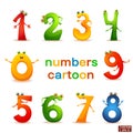 Set of cartoon characters numbers Royalty Free Stock Photo