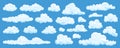 Set of cartoon clouds Royalty Free Stock Photo