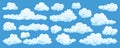 Set of cartoon clouds