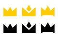 Set of cartoon crowns vector illustration