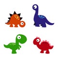 Set cartoon dinosaurs Royalty Free Stock Photo