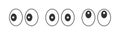 Set cartoon eyes icons icon. Vector illustration Royalty Free Stock Photo