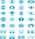 Set of cartoon eyes Royalty Free Stock Photo