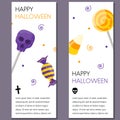 Cartoon Halloween vertical banner Royalty Free Stock Photo