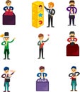 Set of Cartoon magician Royalty Free Stock Photo