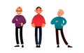 Set of cartoon people. Vector illustration.