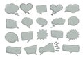 Set of cartoon speech bubbles. Vector