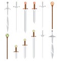 Set of cartoon style swords