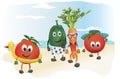 Set of Cartoon Vegetables