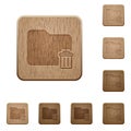 Folder delete wooden buttons