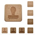 Stamp wooden buttons Royalty Free Stock Photo