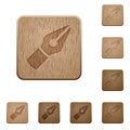 Vector pen wooden buttons Royalty Free Stock Photo