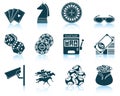 Set of casino icons. Royalty Free Stock Photo