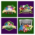 Set of casino illustrations. Royalty Free Stock Photo